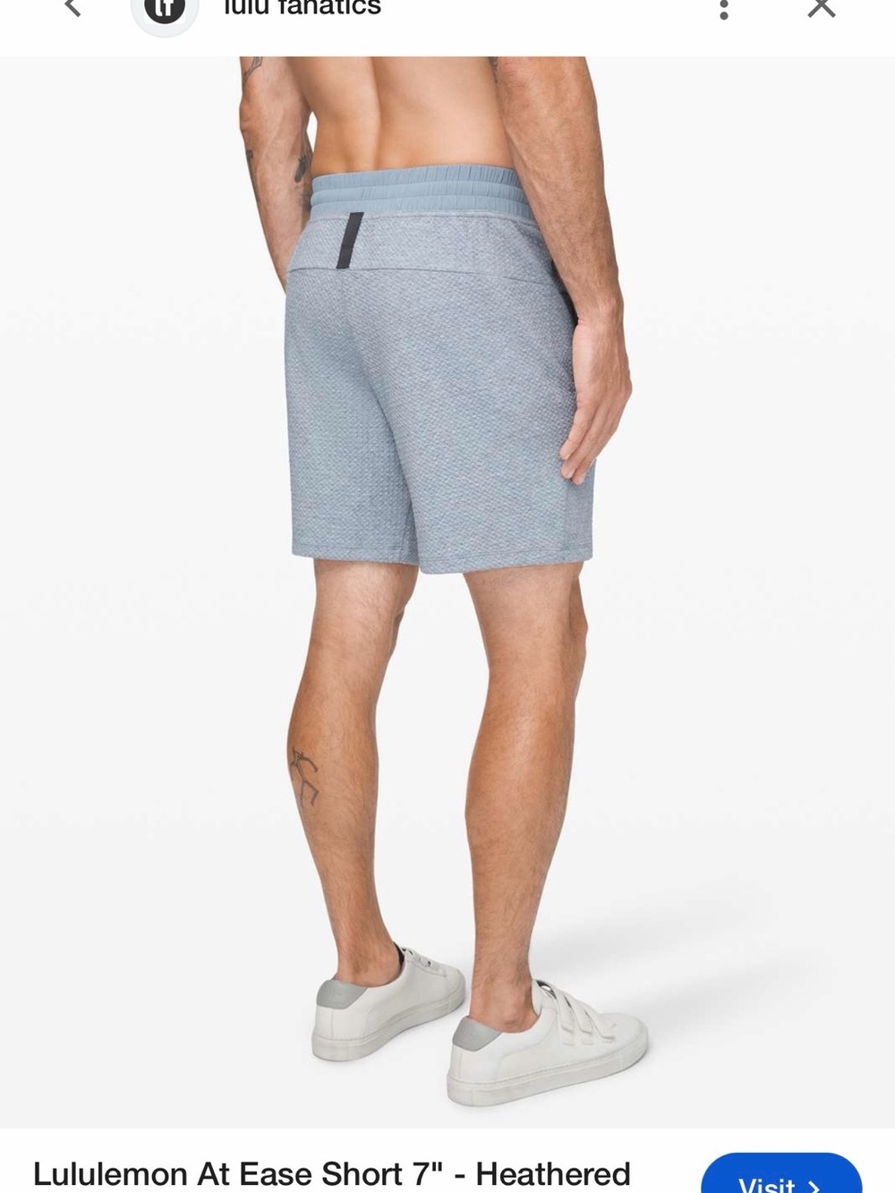 lululemon athletica At Ease Shorts — Heathered Light Gray